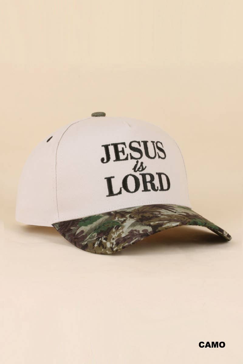 Jesus Is King Two-Tone Cotton Hat – 3D Embroidered Christian Cap