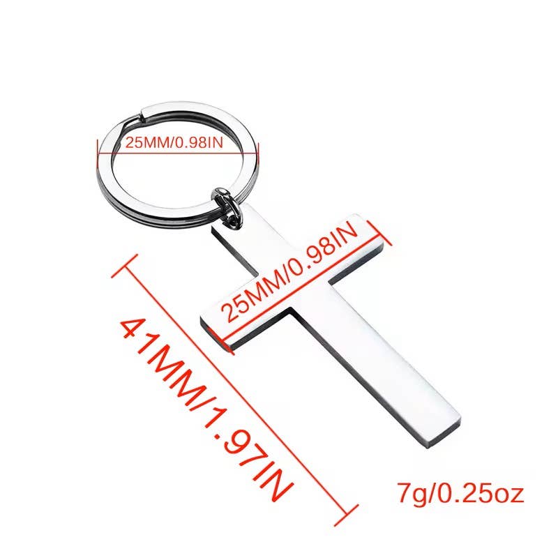 Christian JESUS Cross Keychain – Gift for Everyday Encouragement