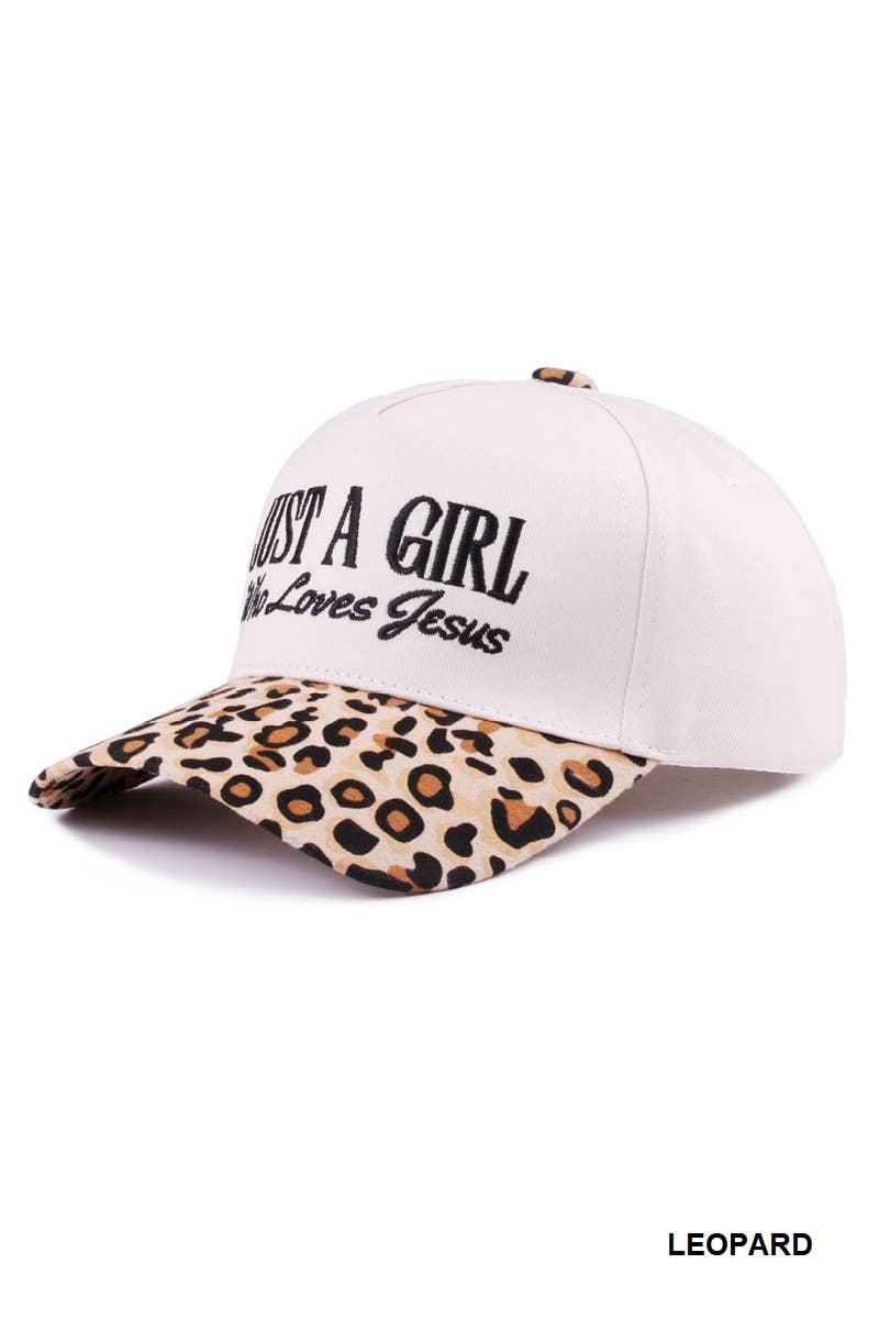 Just A Girl Who Loves Jesus Two-Tone Canvas Cotton Cap – Adjustable Christian Hat
