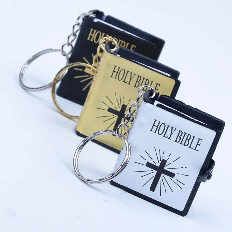 Mini Bible Keychain with Real Pages – Christian Pocket Scripture Gift