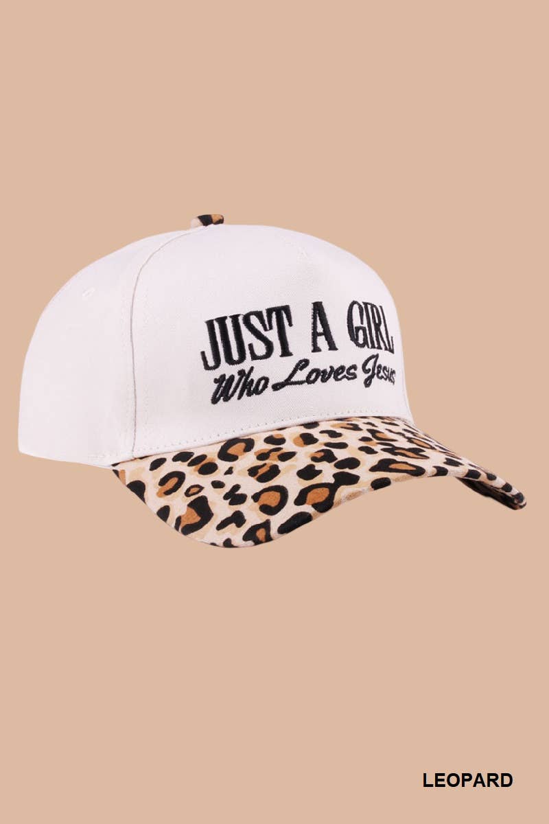 Just A Girl Who Loves Jesus Two-Tone Canvas Cotton Cap – Adjustable Christian Hat