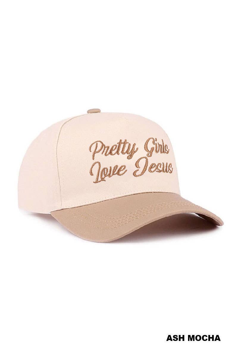 Pretty Girls Love Jesus Two-Tone Cotton Hat | 3 colors available