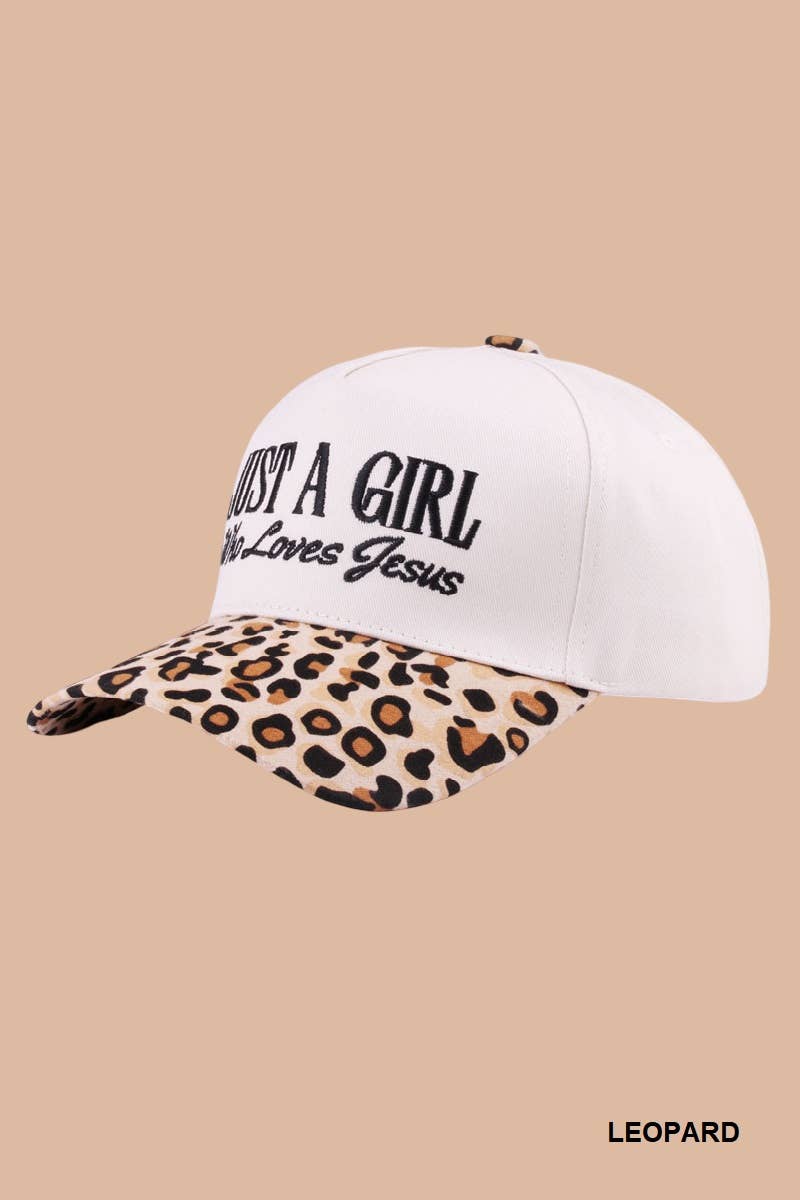 Just A Girl Who Loves Jesus Two-Tone Canvas Cotton Cap – Adjustable Christian Hat