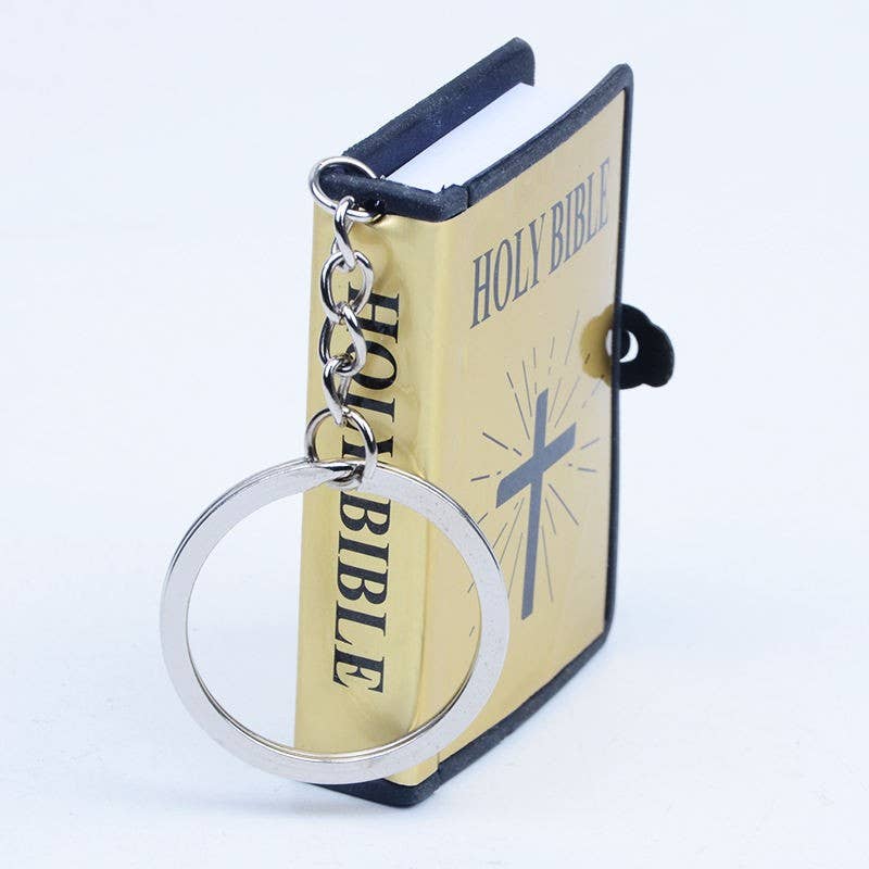Mini Bible Keychain with Real Pages – Christian Pocket Scripture Gift