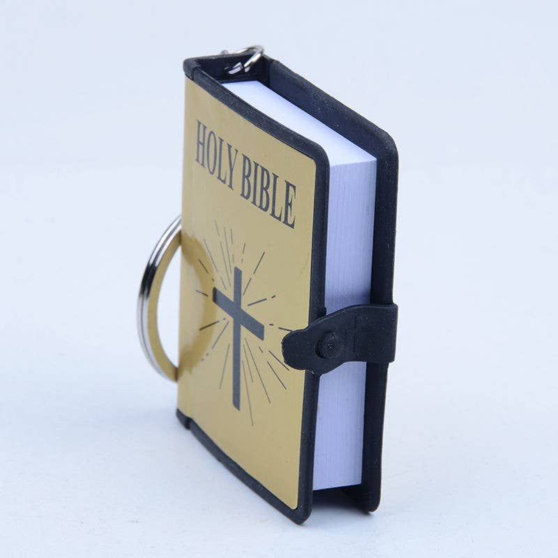 Mini Bible Keychain with Real Pages – Christian Pocket Scripture Gift
