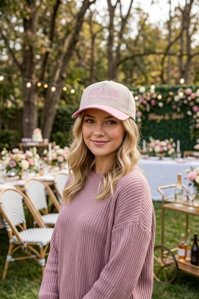Just A Girl Who Loves Jesus Two-Tone Canvas Cotton Cap – Adjustable Christian Hat