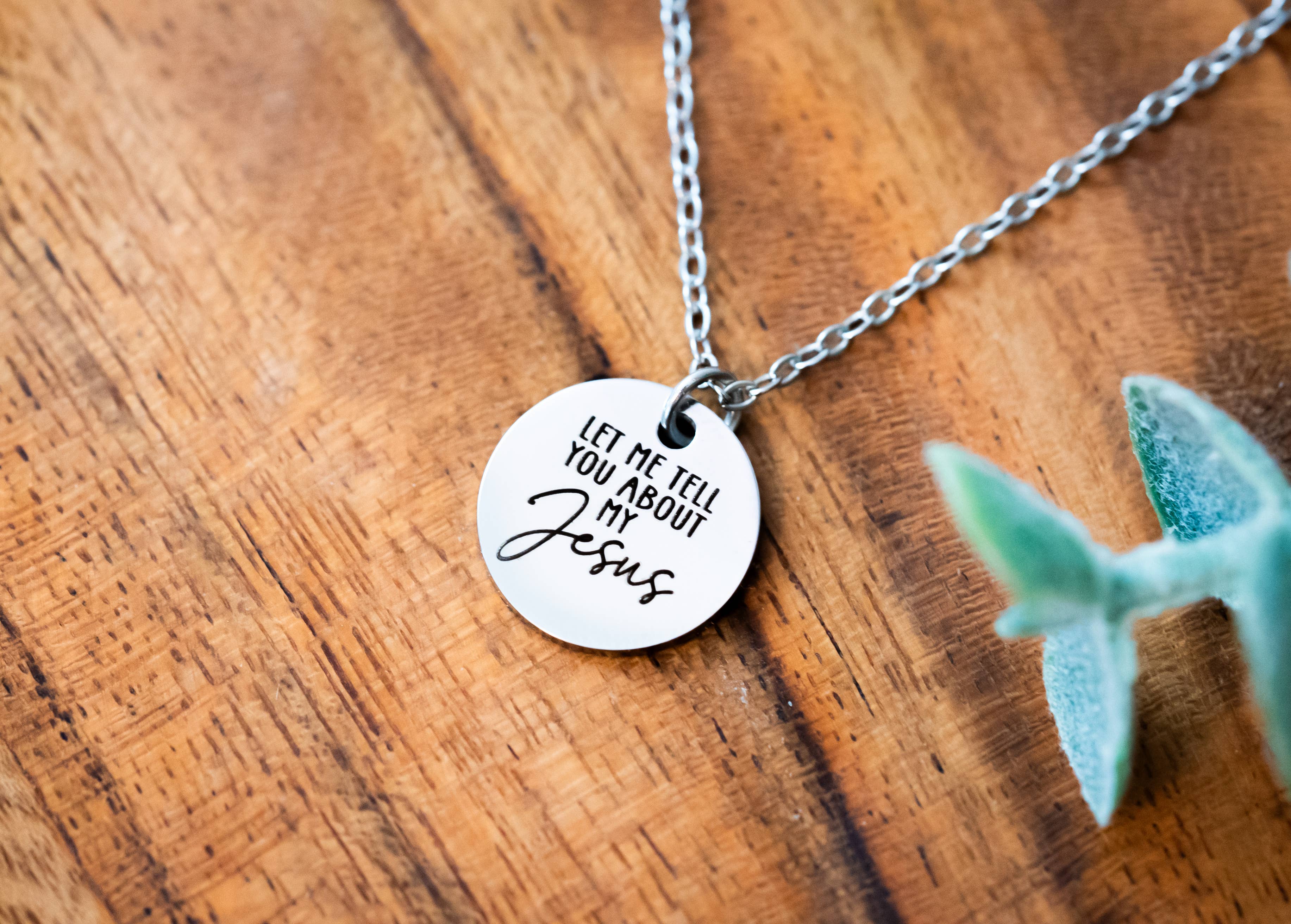 Let Me Tell You About My Jesus Necklace Card Christian Faith