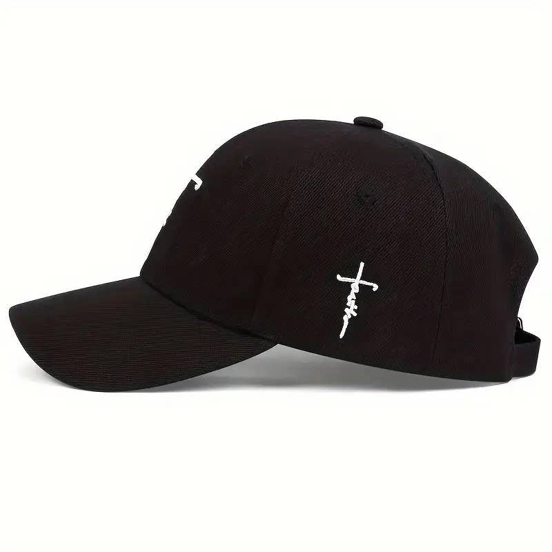 Faith Cross Embroidered Christian Baseball Cap – Adjustable Unisex Faith Hat