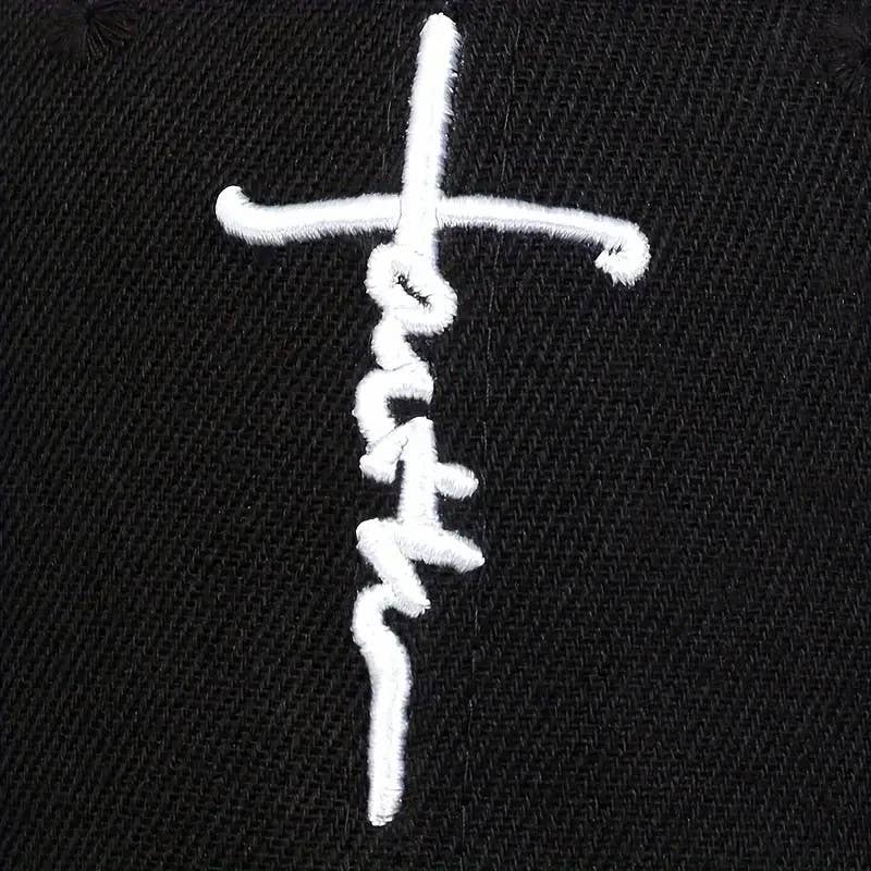 Faith Cross Embroidered Christian Baseball Cap – Adjustable Unisex Faith Hat