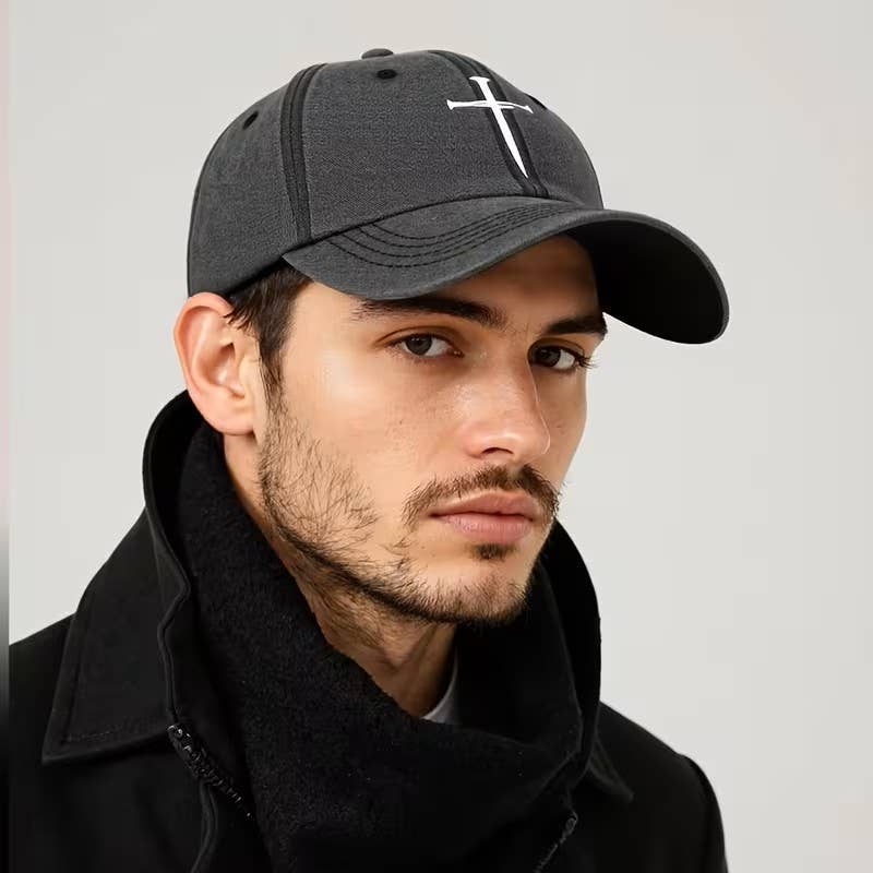 Christian Cross Sword Dad Hat – Adjustable Faith-Inspired Baseball Cap