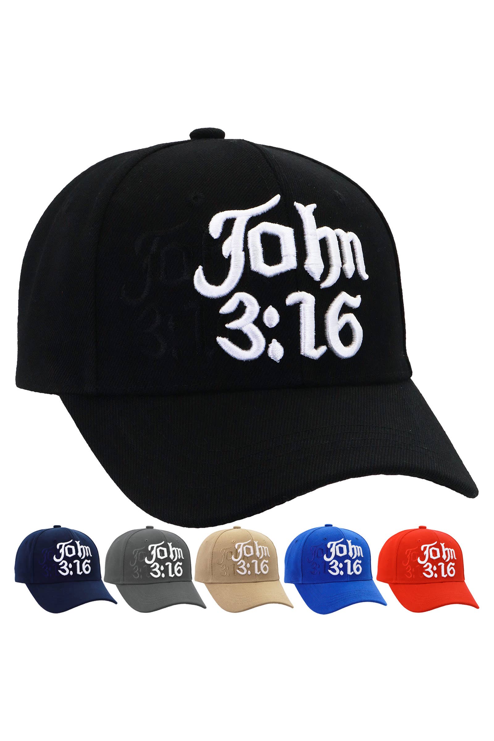John 316 Script Logo Velcro Back Acrylic Baseball Cap