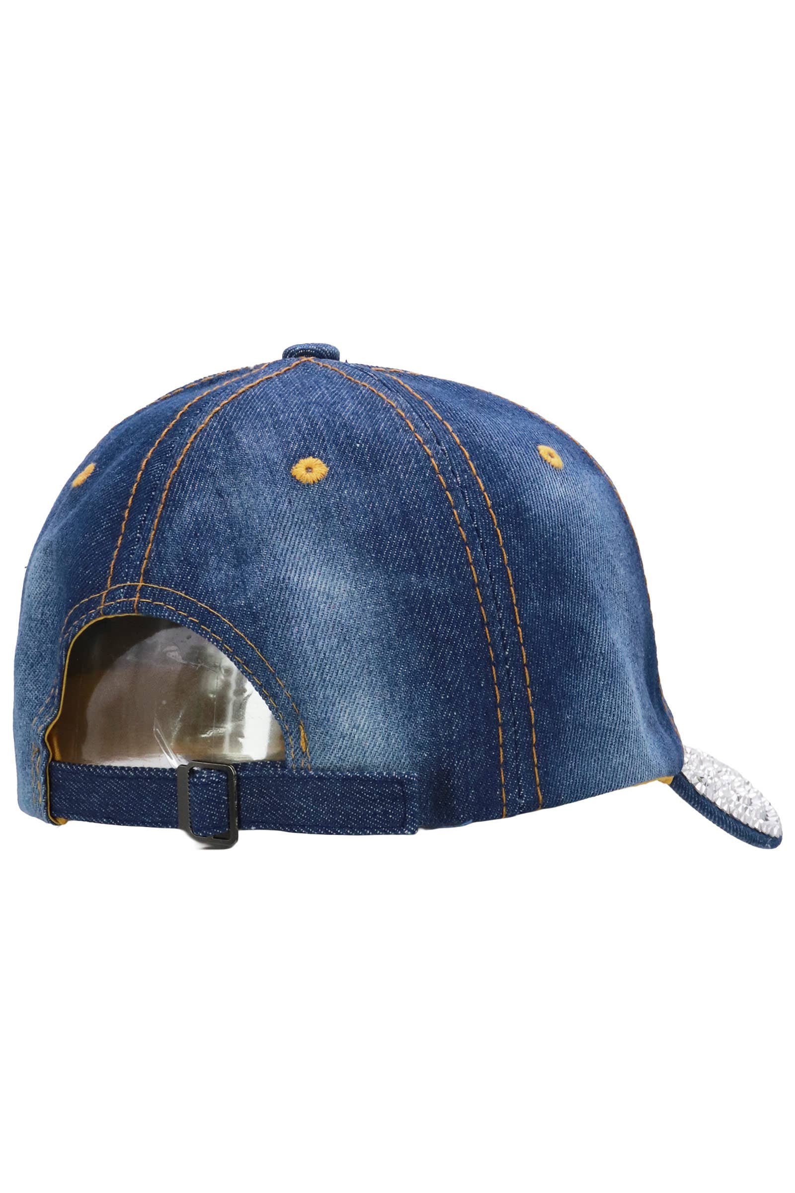 I Love Jesus Bling Rhinestone Denim Cap