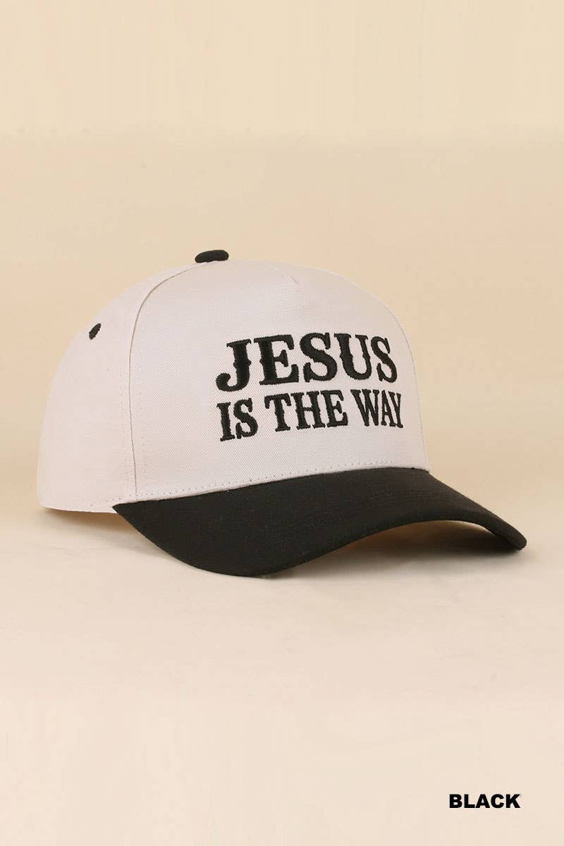 Jesus Is King Two-Tone Cotton Hat – 3D Embroidered Christian Cap