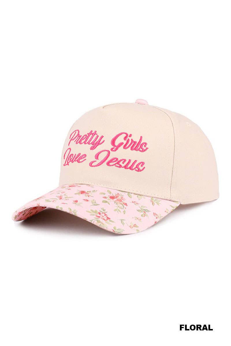 Pretty Girls Love Jesus Two-Tone Cotton Hat | 3 colors available