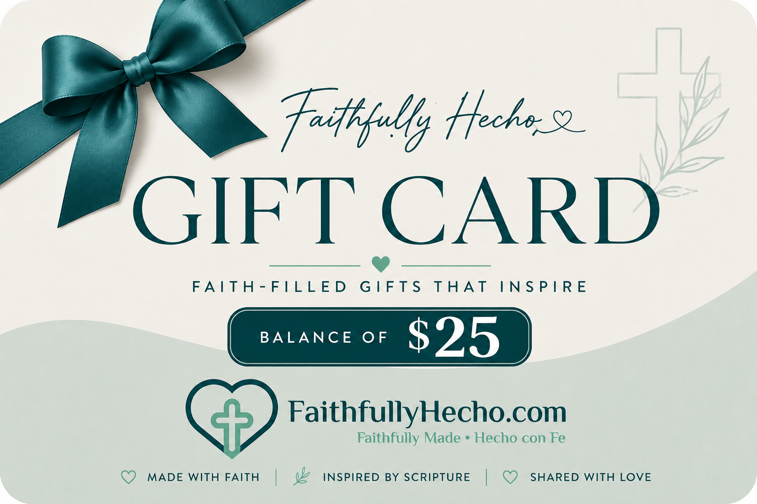 Faithfully Hecho Gift Card – The Perfect Christian Gift