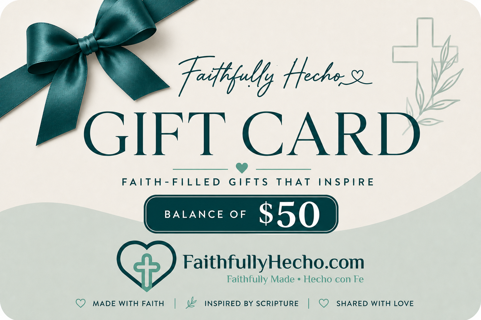 Faithfully Hecho Gift Card – The Perfect Christian Gift
