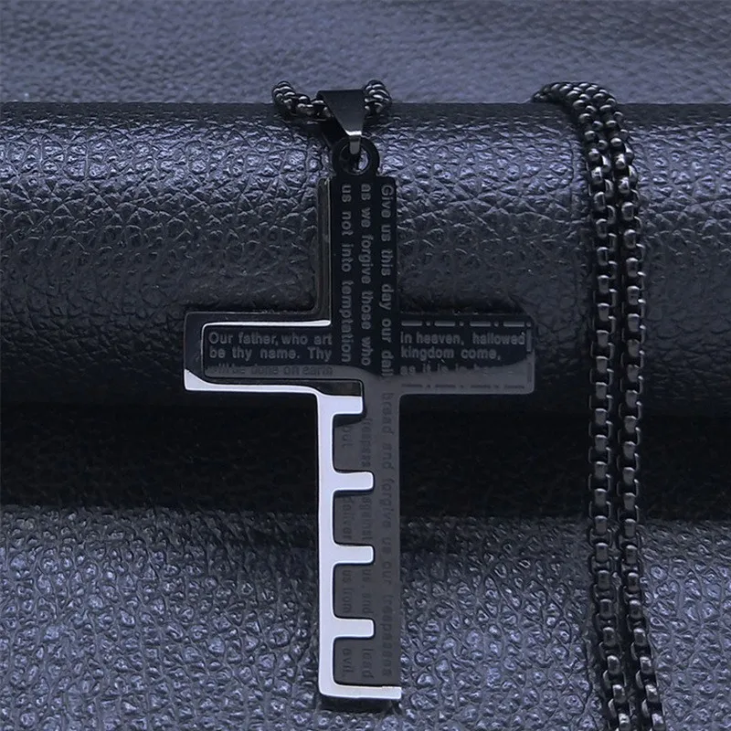 Cross Stainless Steel Titanium Steel Plating Unisex Pendant Necklace