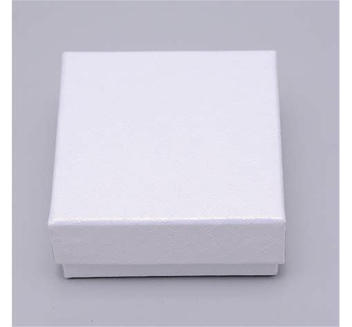 White cardboard with Black Sponge for Jewelry gift Square box.