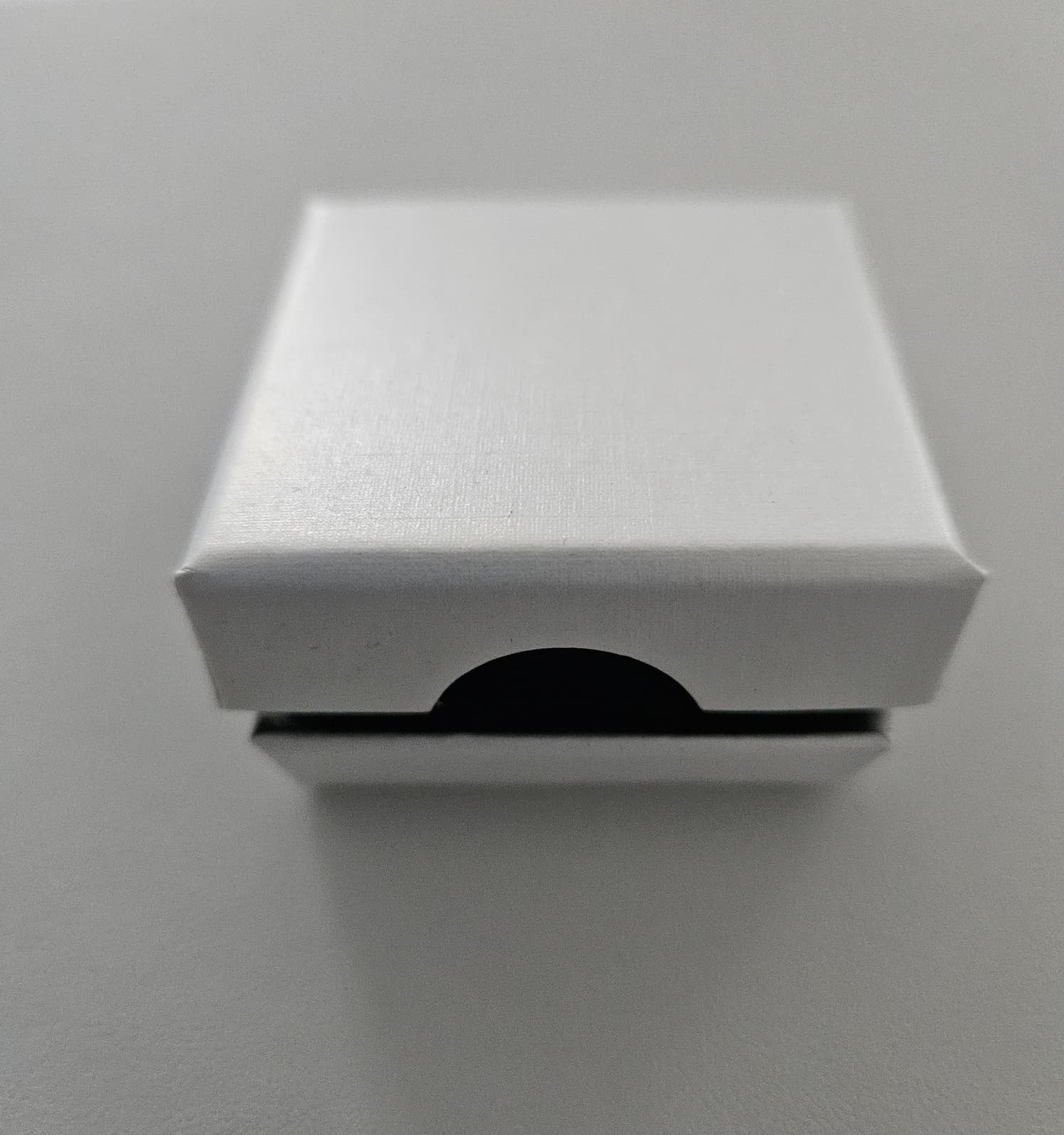 White cardboard with Black Sponge for Jewelry gift Square box.