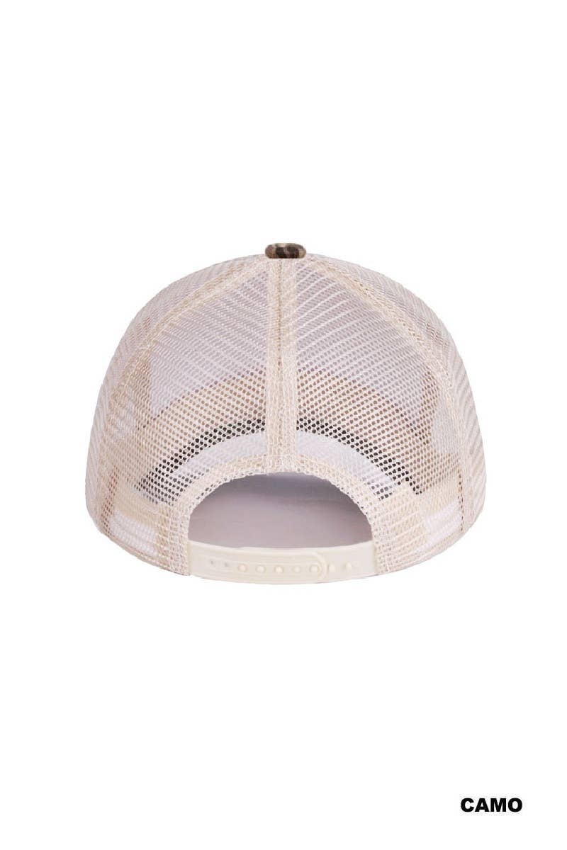 Make Heaven Crowded Two-Tone Mesh Snapback Trucker Hat - Unisex