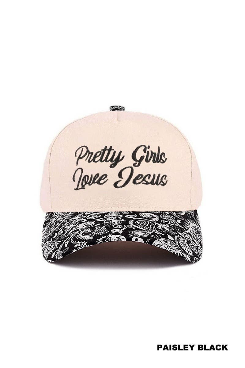Pretty Girls Love Jesus Two-Tone Cotton Hat | 3 colors available