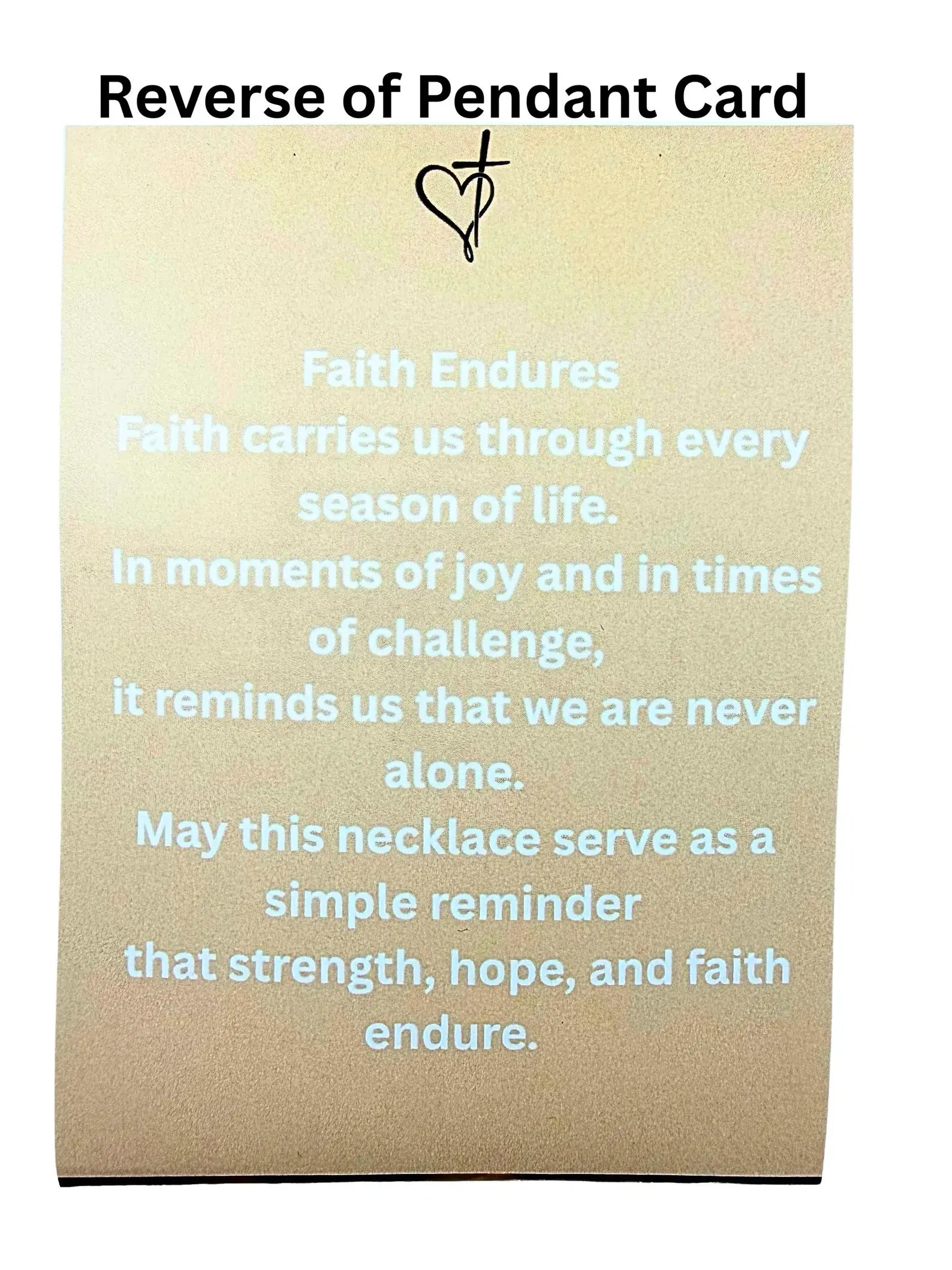Faith Endures Cross Necklace – Gold Paperclip Chain 18"