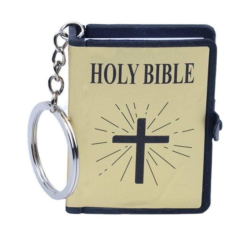 Mini Bible Keychain with Real Pages – Christian Pocket Scripture Gift