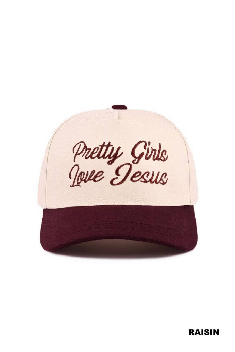 Pretty Girls Love Jesus Two-Tone Cotton Hat | 3 colors available